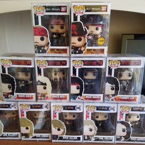 Funko Pop Rocks Bundle Motley Crue Def Leppard Brett Michaels LOT